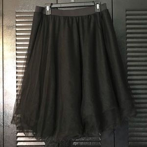 Black Tulle Midi Skirt Tutu